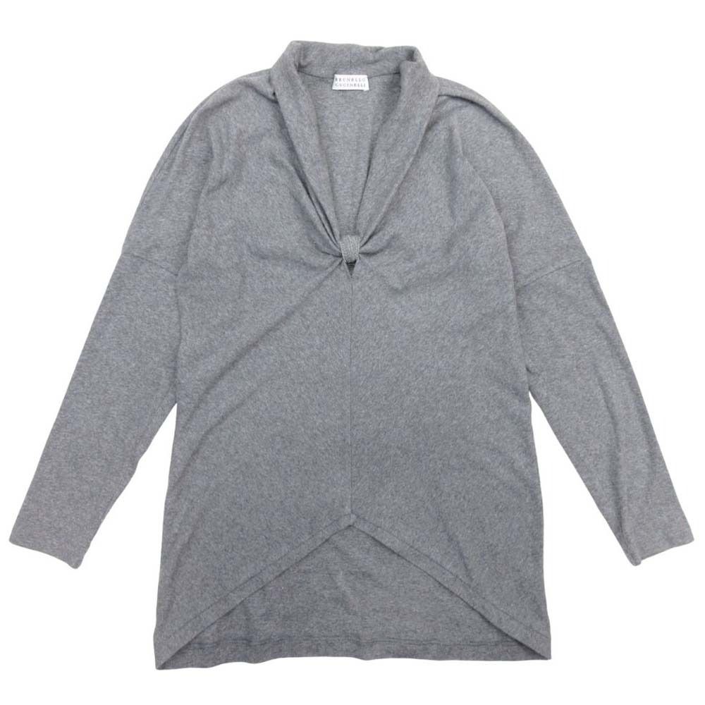 美品 Brunello Cucinelli ブルネロクチネリ ドレープネック トップス