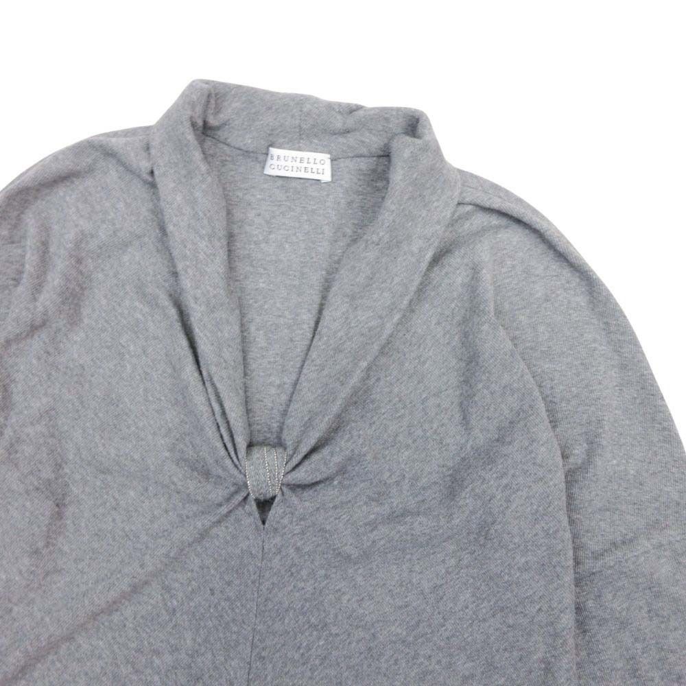 美品 Brunello Cucinelli ブルネロクチネリ ドレープネック トップス