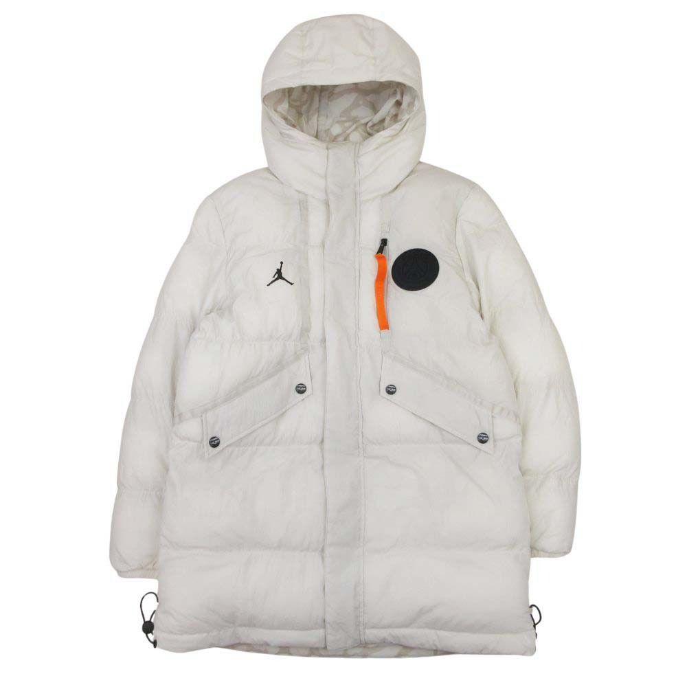 良品 NIKE JORDAN BRAND PSG ナイキ ジョーダンブランド パリサンジェルマン 23aw 中綿 リバーシブルコート M アイボリー メンズ 古着 中古 USED