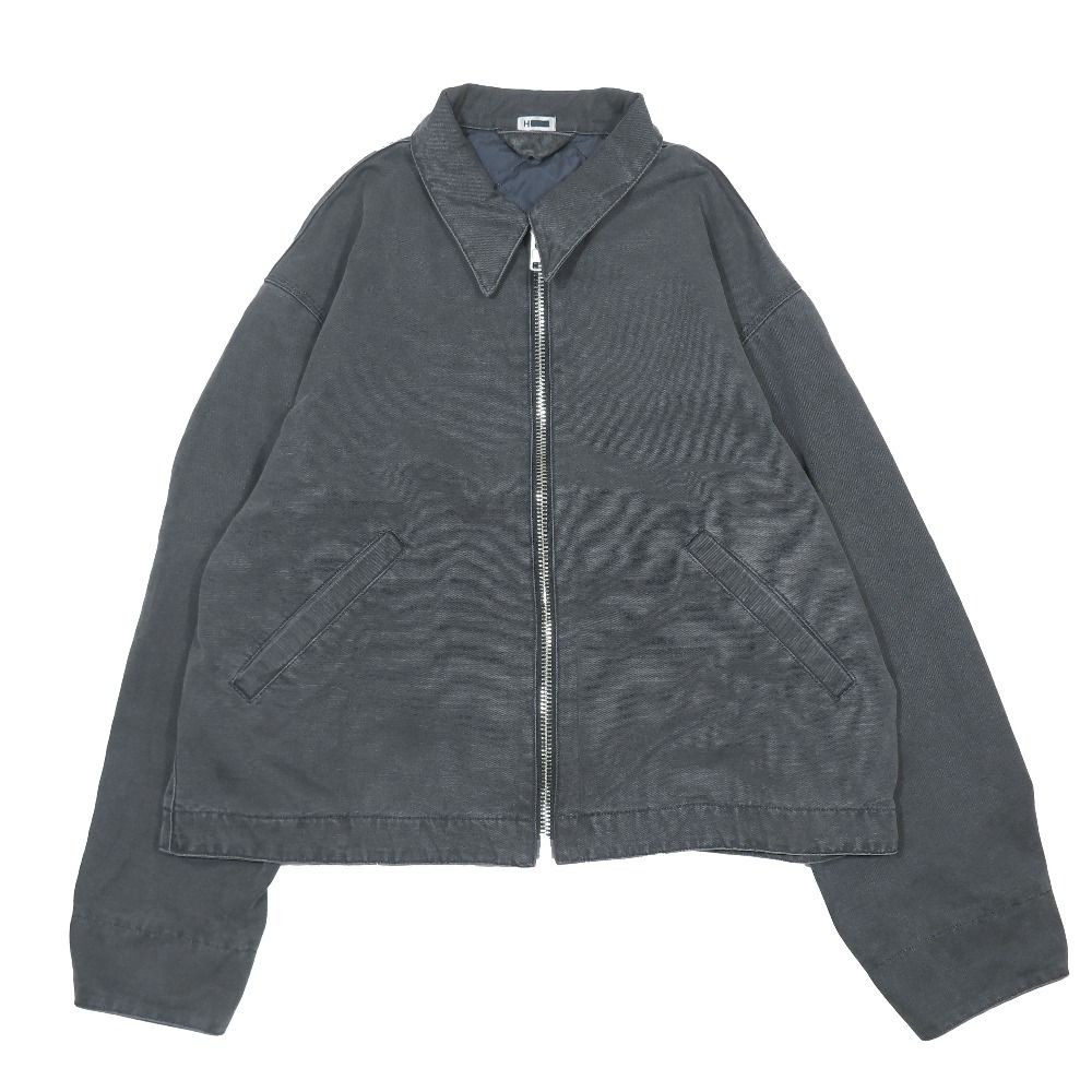 美品 H BEAUTY&YOUTH Hビューティアンドユース デニム ジップジャケット ピグメント フェードジャケット L ブラック メンズ 古着 中古 USED