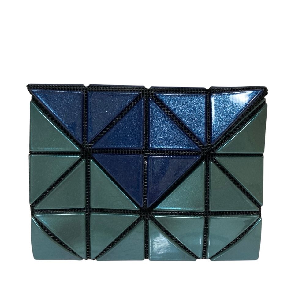 美品 BAOBAO ISSEY MIYAKE バオバオ イッセイミヤケ カードケース コインケース ミニウォレット グリーン ブルー レディース 古着 中古 USED