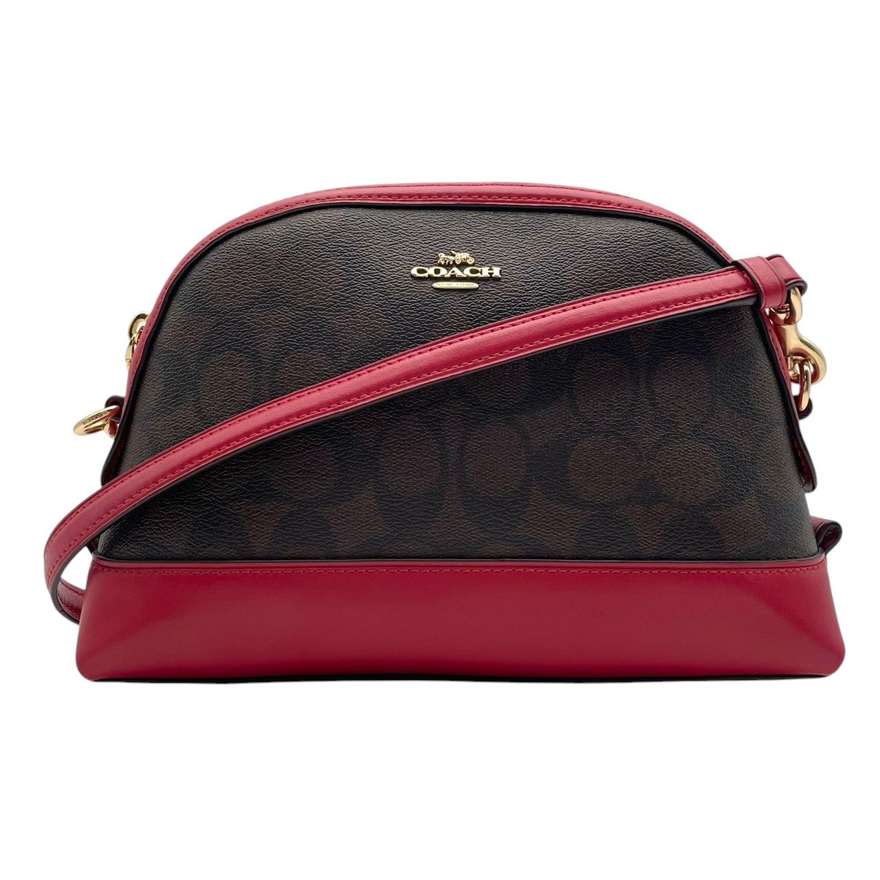 極 美品 コーチ COACH F76674 ショルダーバッグ クロスボディ ドーム型 
