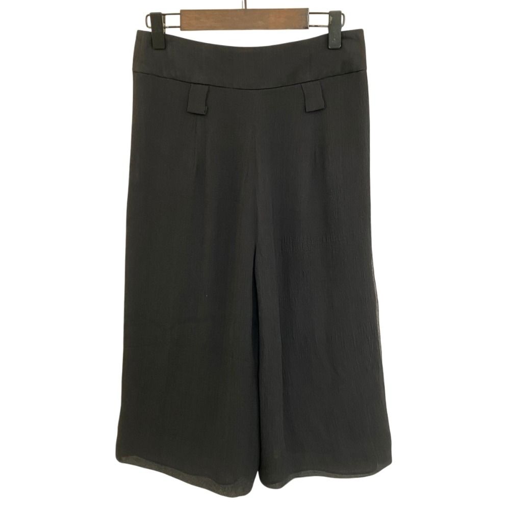 美品 GIVENCHY ジバンシィ シルク 楊柳 スカートパンツ スカパン ドレープ 36 ブラック レディース 古着 中古 USED