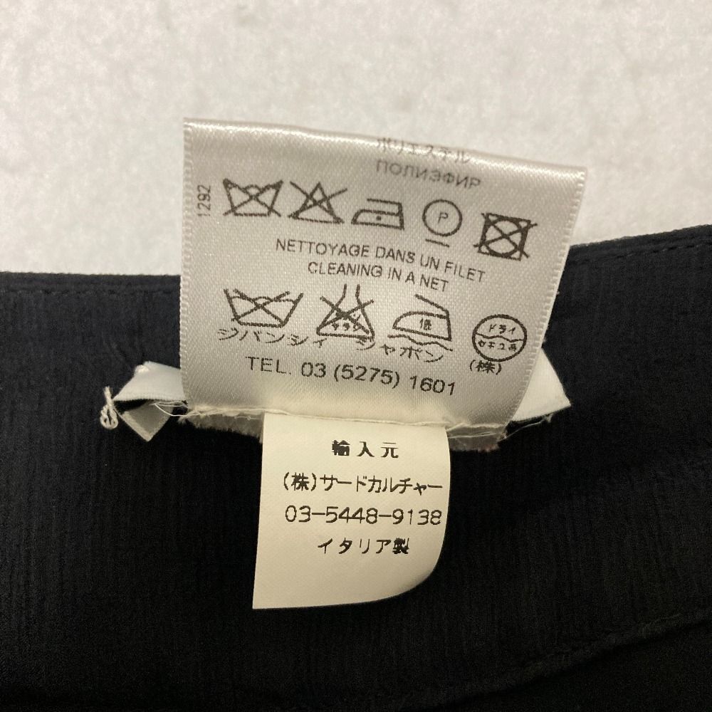 美品 GIVENCHY ジバンシィ シルク 楊柳 スカートパンツ スカパン ドレープ 36 ブラック レディース 古着 中古 USED