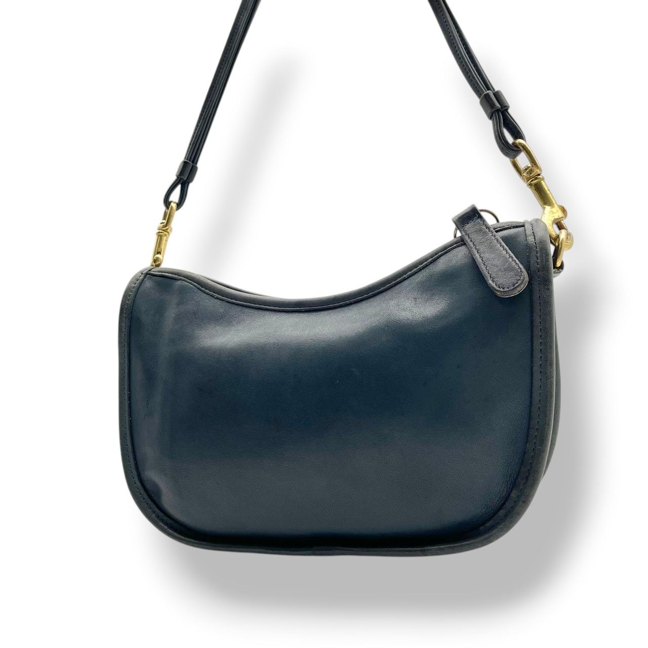 コーチ COACH ショルダーバッグ グラブタンレザー 本革 ネイビー 紺色 