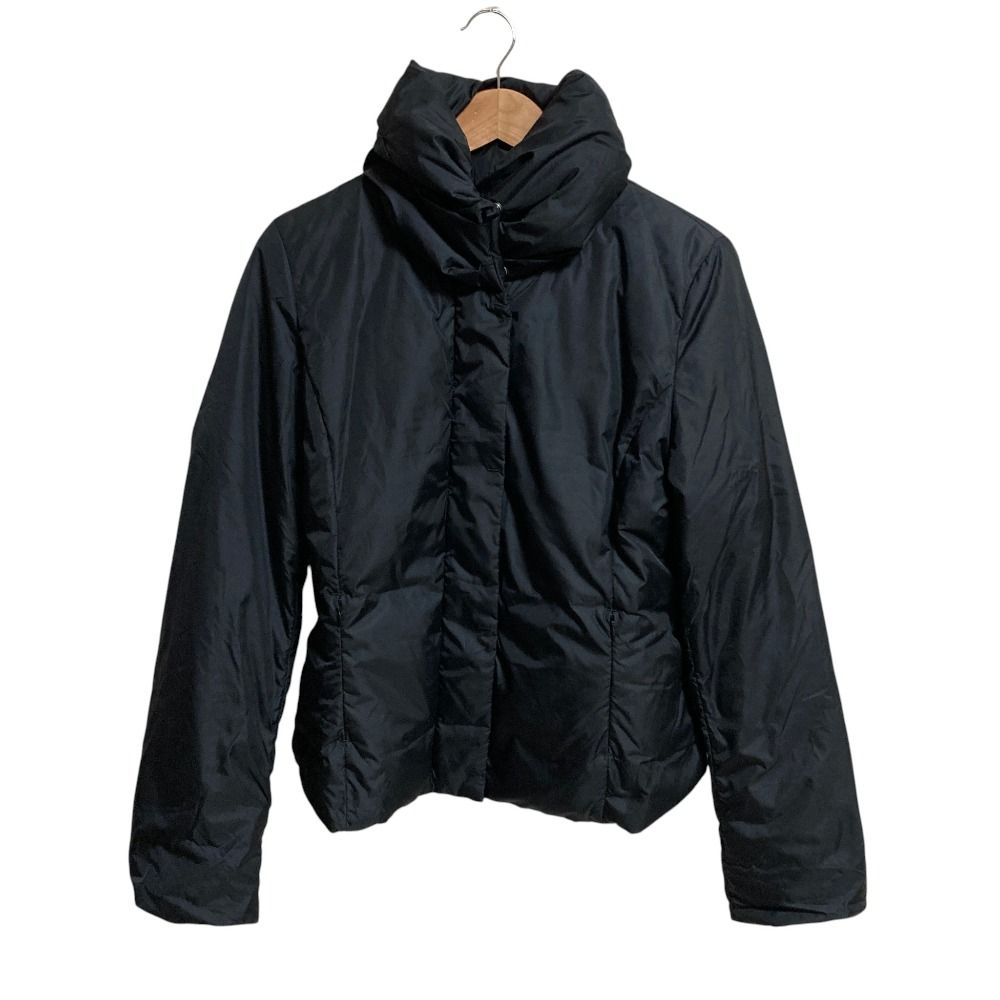 良品 Max Mara Weekend マックスマーラウィークエンド ボリュームカラー 裾フレア ダウンジャケット サイズ40 ブラック レディース 古着 中古 USED
