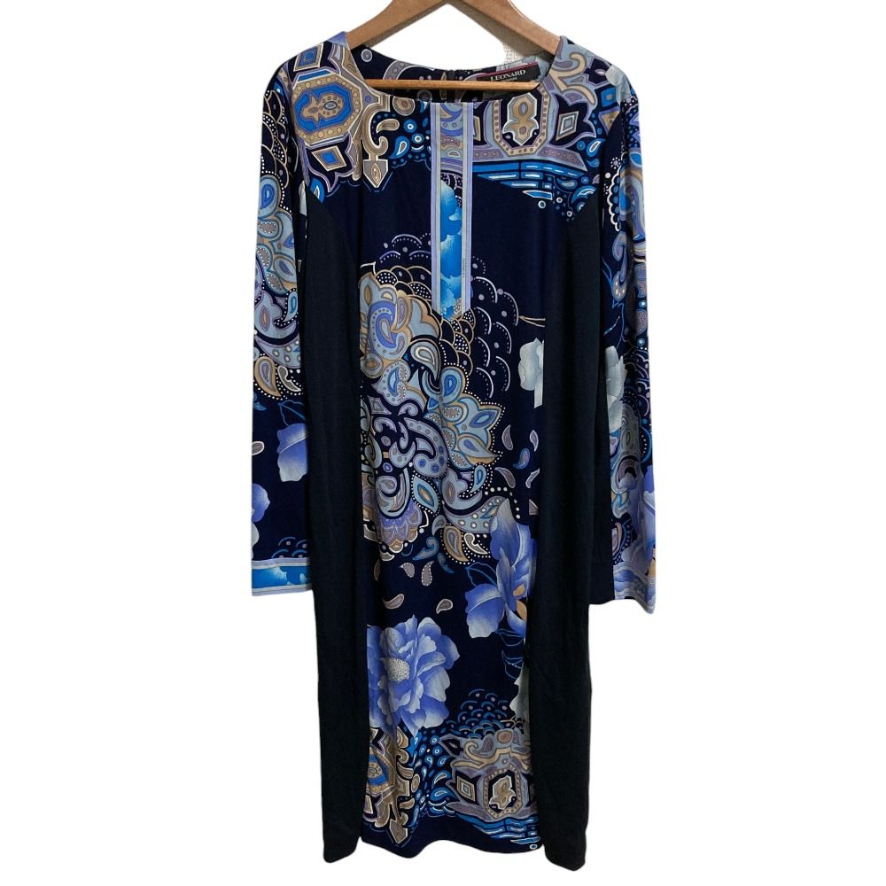 美品 LEONARD FASHION レオナール カンカン ペイズリー フラワー