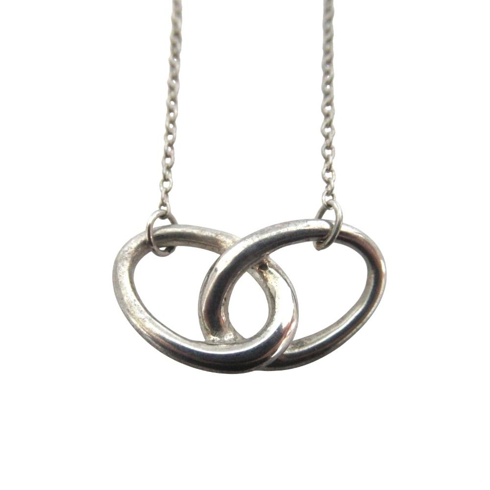 Tiffany&Co ティファニー エルサペレッティ ダブルループ ネックレス ペンダント 925 シルバー レディース 古着 中古 USED