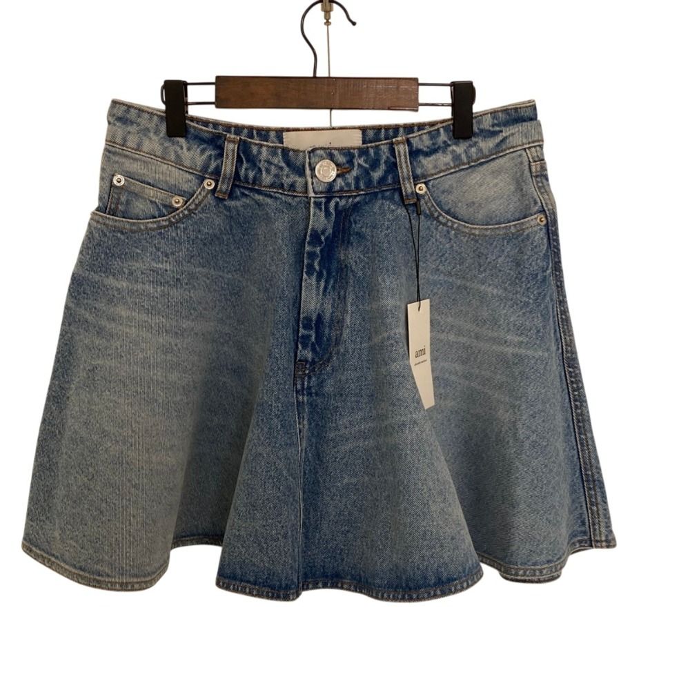 未使用 25SS AMI PARIS アミ パリス ウォッシュ加工 フレア デニム