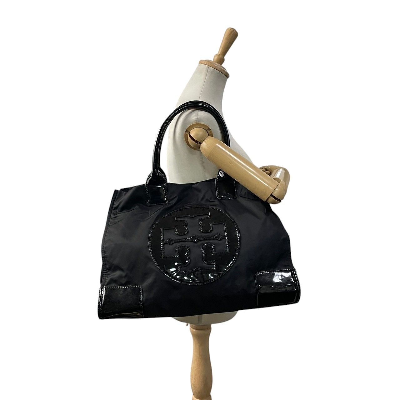 良品 トリーバーチ TORY BURCH エラ トートバッグ ナイロン エナメル