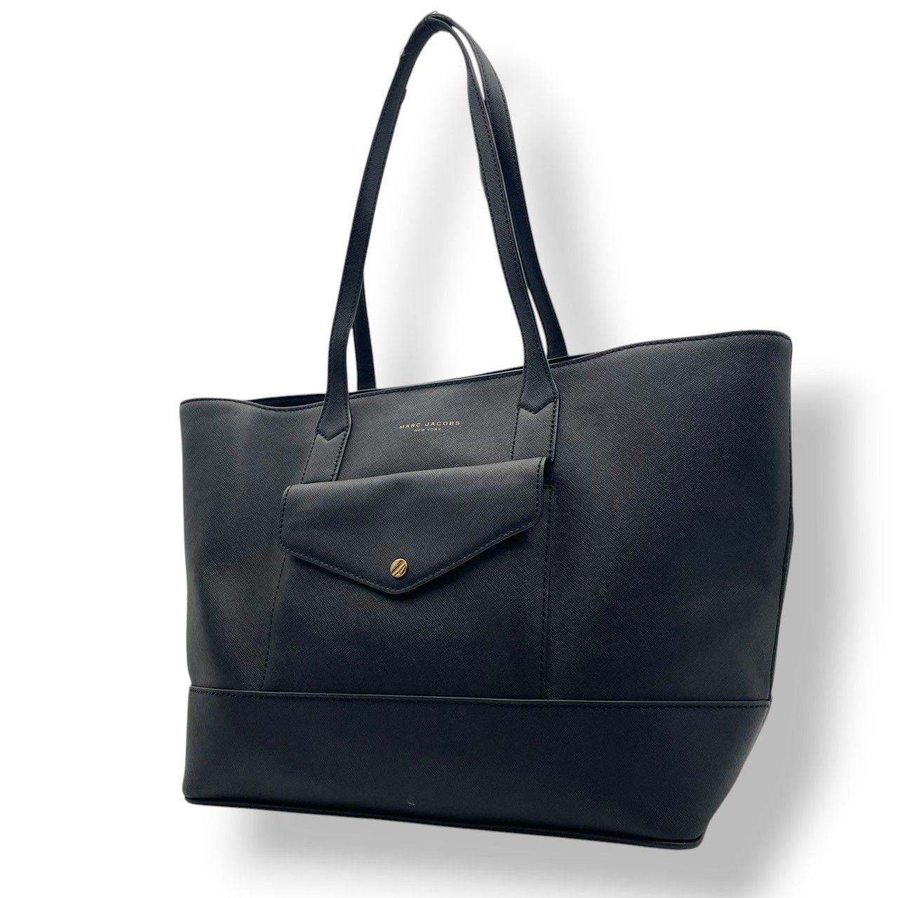 良品 マークジェイコブス MARC JACOBS トートバッグ レザー ブラック