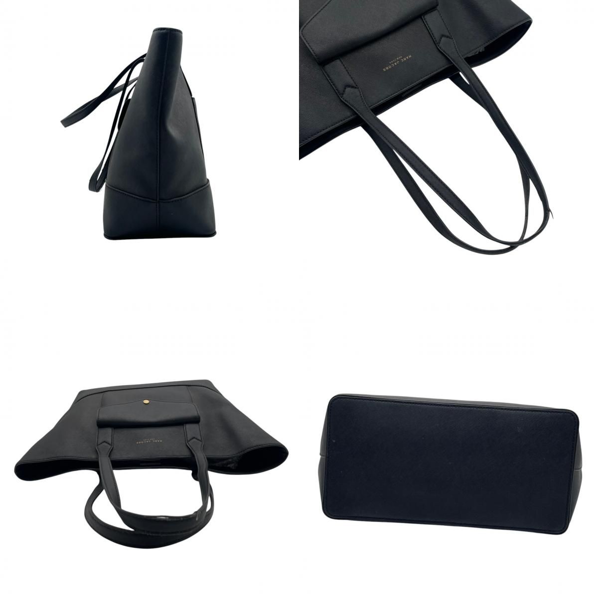 良品 マークジェイコブス MARC JACOBS トートバッグ レザー ブラック 