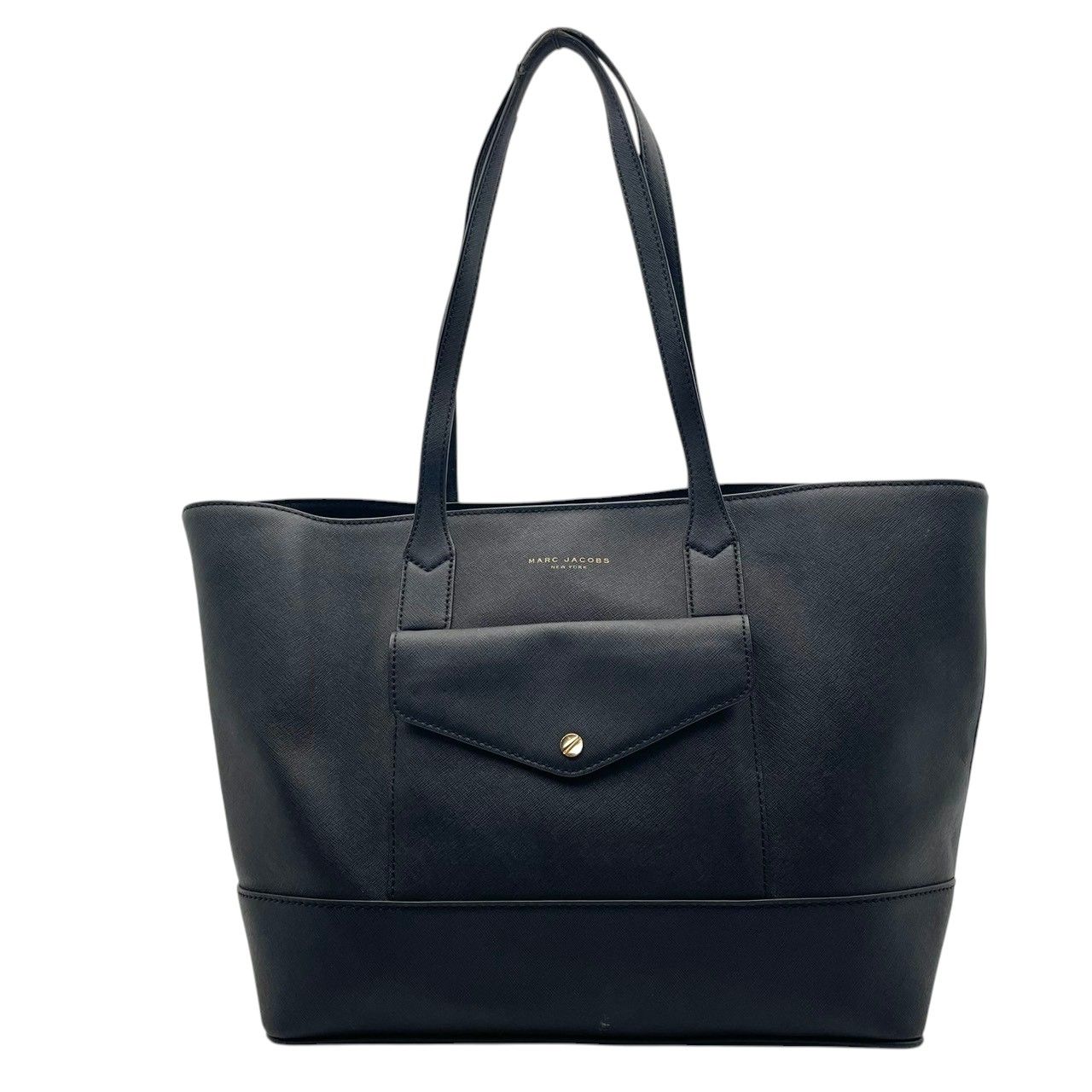 良品 マークジェイコブス MARC JACOBS トートバッグ レザー ブラック 