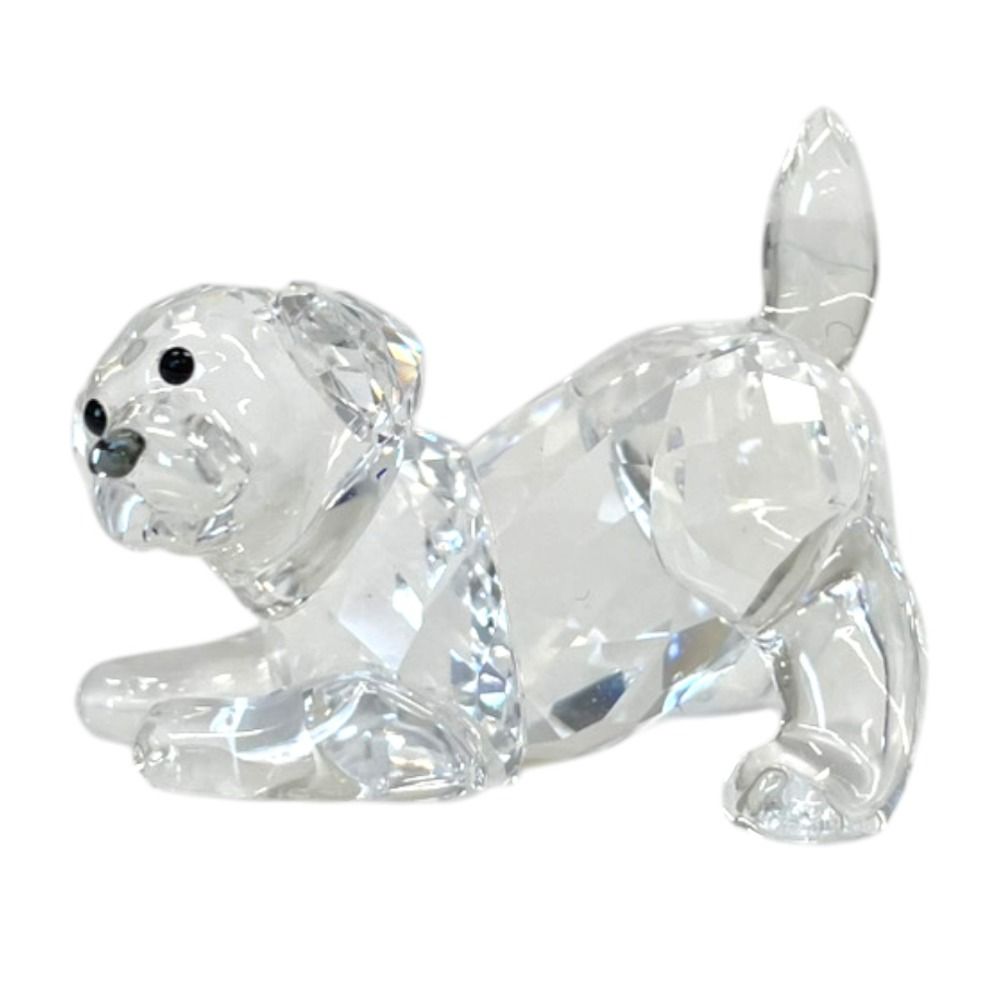 超美品　SWAROVSKI スワロフスキー クリスタル ラブラドール　子犬　置物 SWAROVSKI（スワロフスキー） 置物 犬 ラブラドールレトリバーの