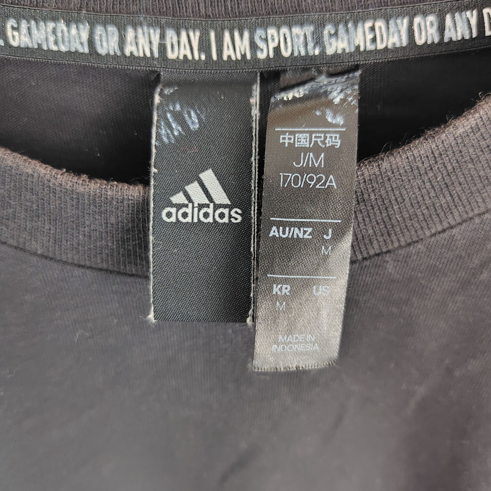 adidas アディダス ビッグロゴ Tシャツ パフォーマンスロゴ ブラック M 