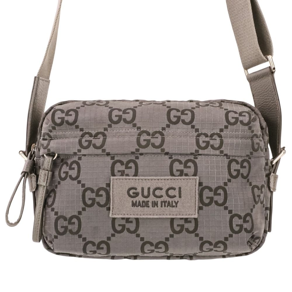 美品 GUCCI グッチ ECONYLON GG ポリエステル ショルダーバッグ