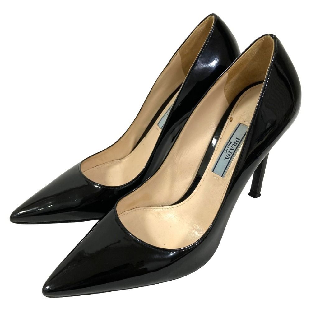 美品 PRADA プラダ パテントレザー ポインテッドトゥパンプス サイズ 美品 PRADA プラダ パテントレザー ポインテッドトゥパンプス サイズ