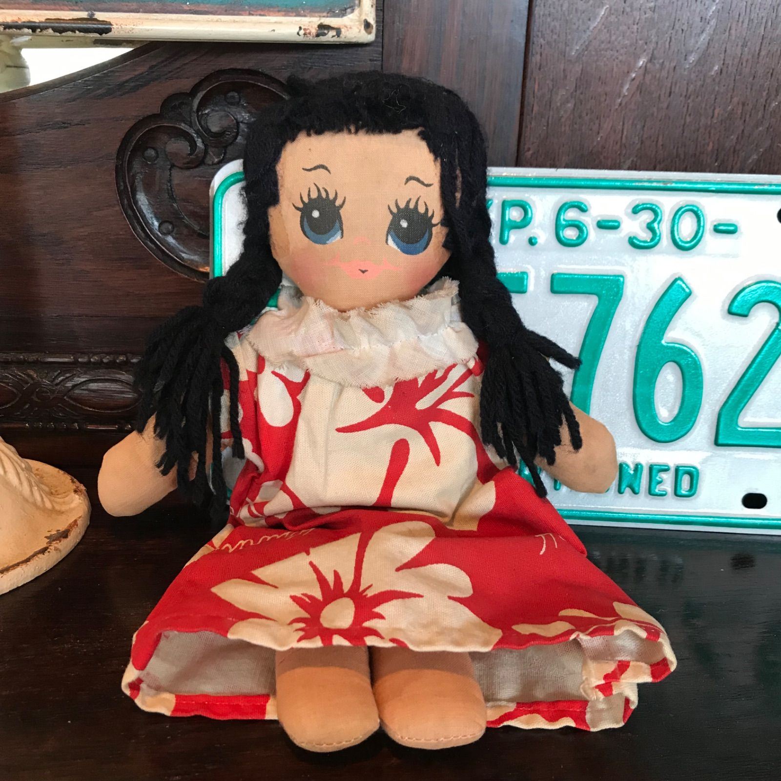 フラガール　人形　ぬいぐるみ　ドール　ビンテージ　ハワイアン　アロハ
