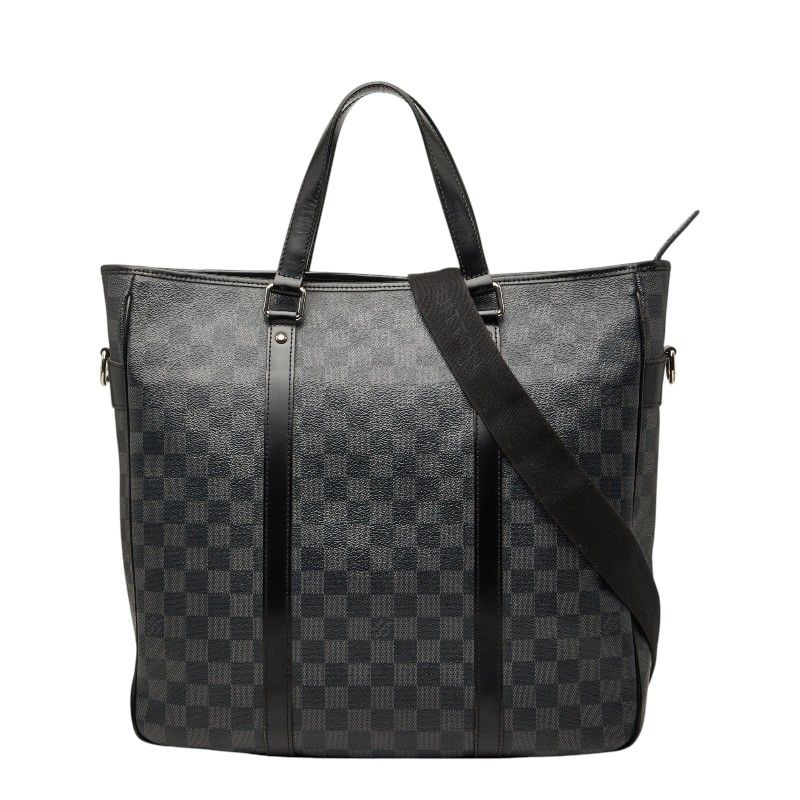 ルイ ヴィトン ダミエ グラフィット タダオ トートバック ショルダーバッグ 2WAY N51192 ブラック グレー PVC レザー メンズ LOUIS VUITTON【228-71940】