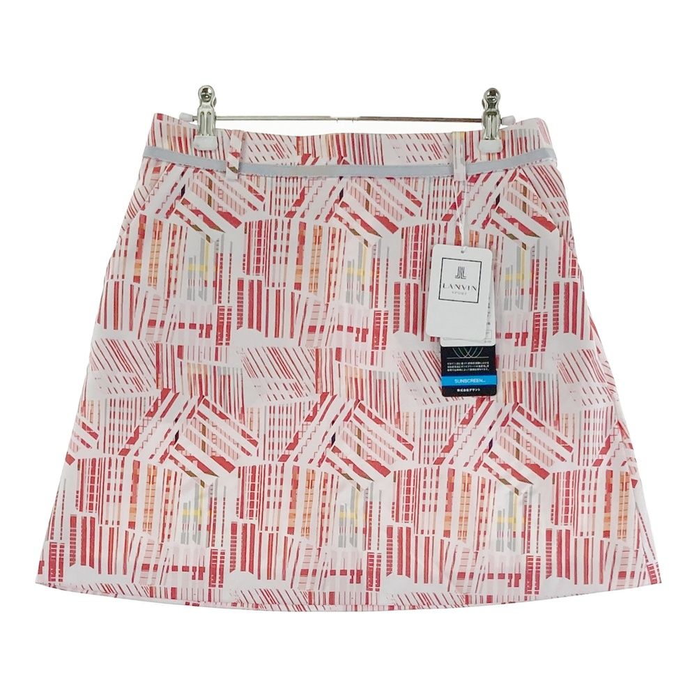 サイズ：38 LANVIN SPORT ランバン スポール スカート 総柄 レッド系