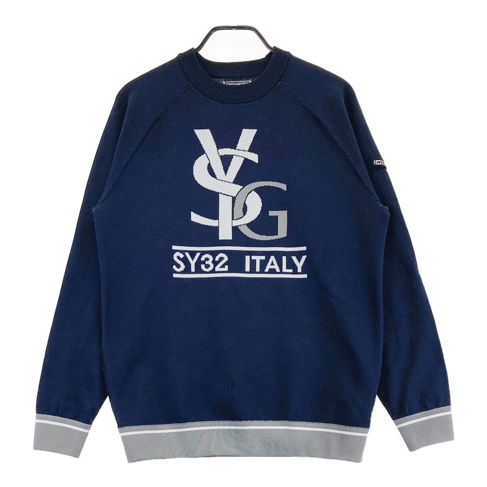 サイズ：L SY32 BY SWEET YEARS GOLF エスワイサーティトゥ 長袖 ニットセーター ネイビー系 [240101693653] ゴルフウェア メンズ ストスト