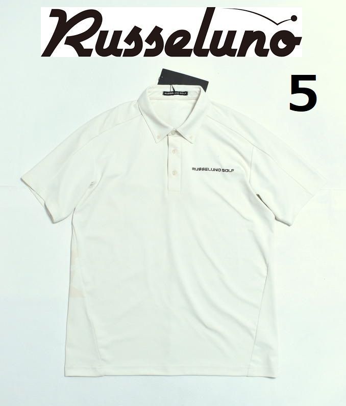 定価2万2000円】新品 Russeluno Golf BACK LUCHA B/D POLO SHIRT 5 RG