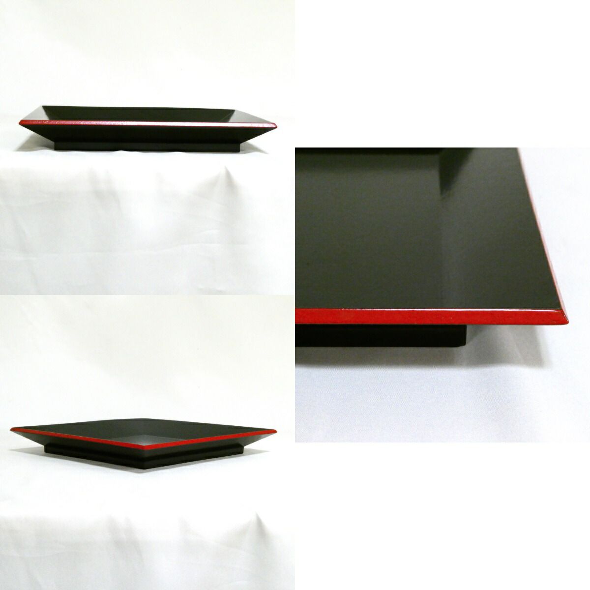 茶道具】一閑塗 青漆爪紅 四方盆 [大]【中古 美品】 - メルカリ