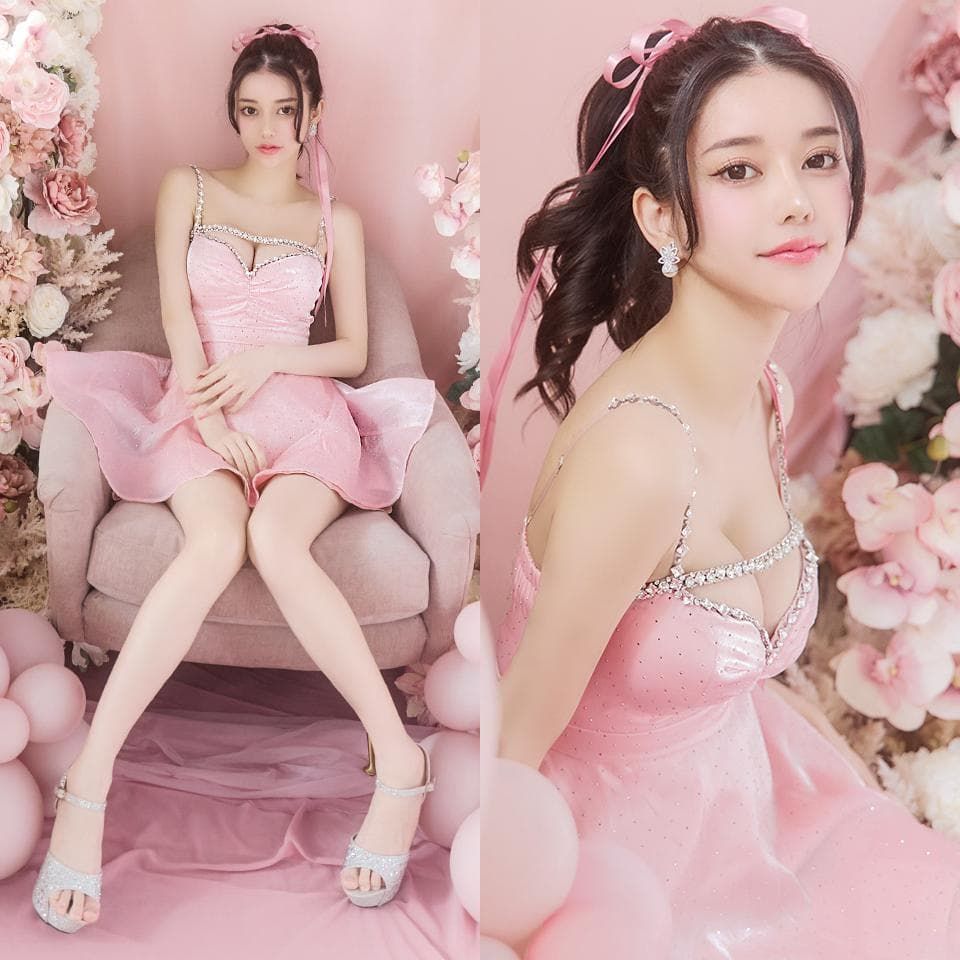 ROBE de FLEURS / ローブドフルール】ストーンサテンバストビジュー