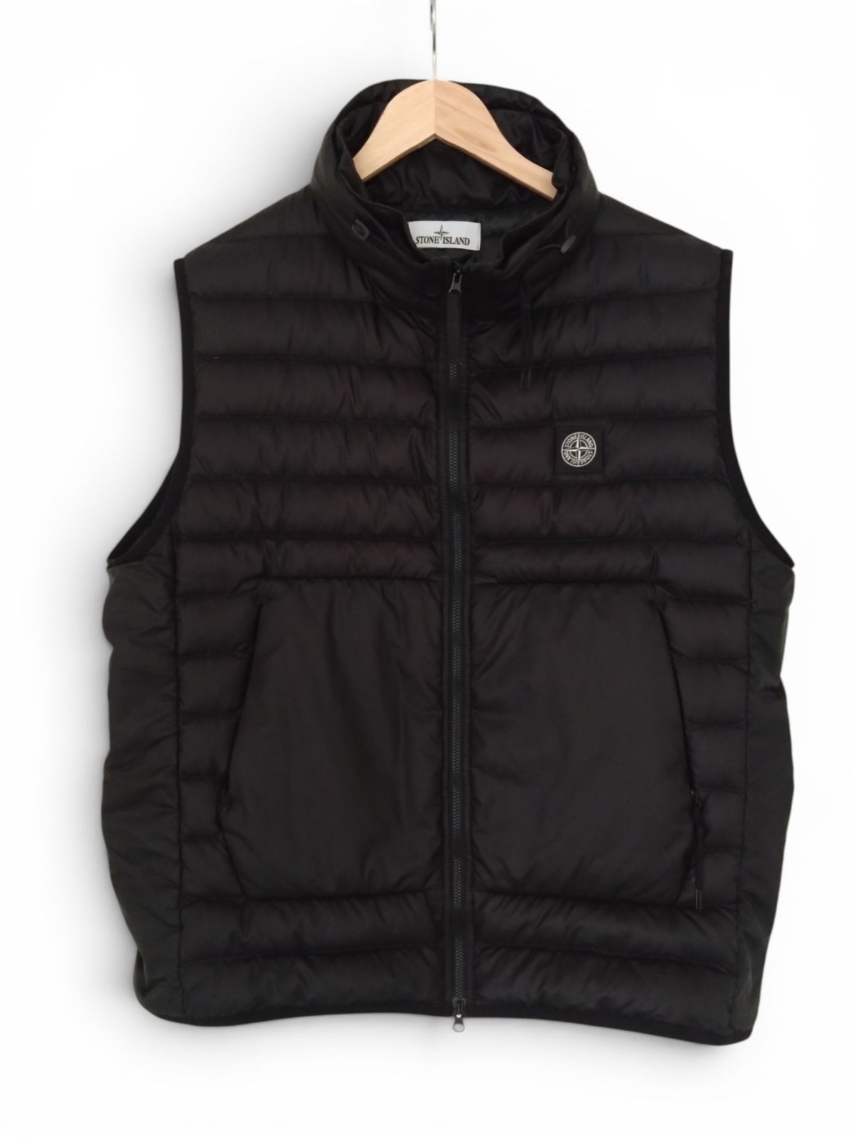 STONE ISLAND BIO-BASED RIPSTOP NYLON DOWN ダウンベスト XL ブラック RFIDタグ付き ストーンアイランド 黒 軽量 ナイロンベスト