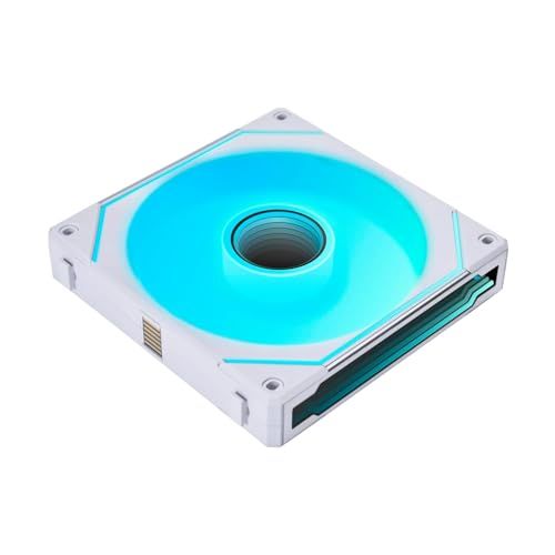 LIAN LI ケースファン 「UNI FAN」シリーズ UNI FAN SL-INFINITY 140 REVERSE BLADE ホワイト ブレード反転モデル デイジーチェーン リバーシブルケーブルモジュール インフィニティーミラー搭載 ea5b9e40