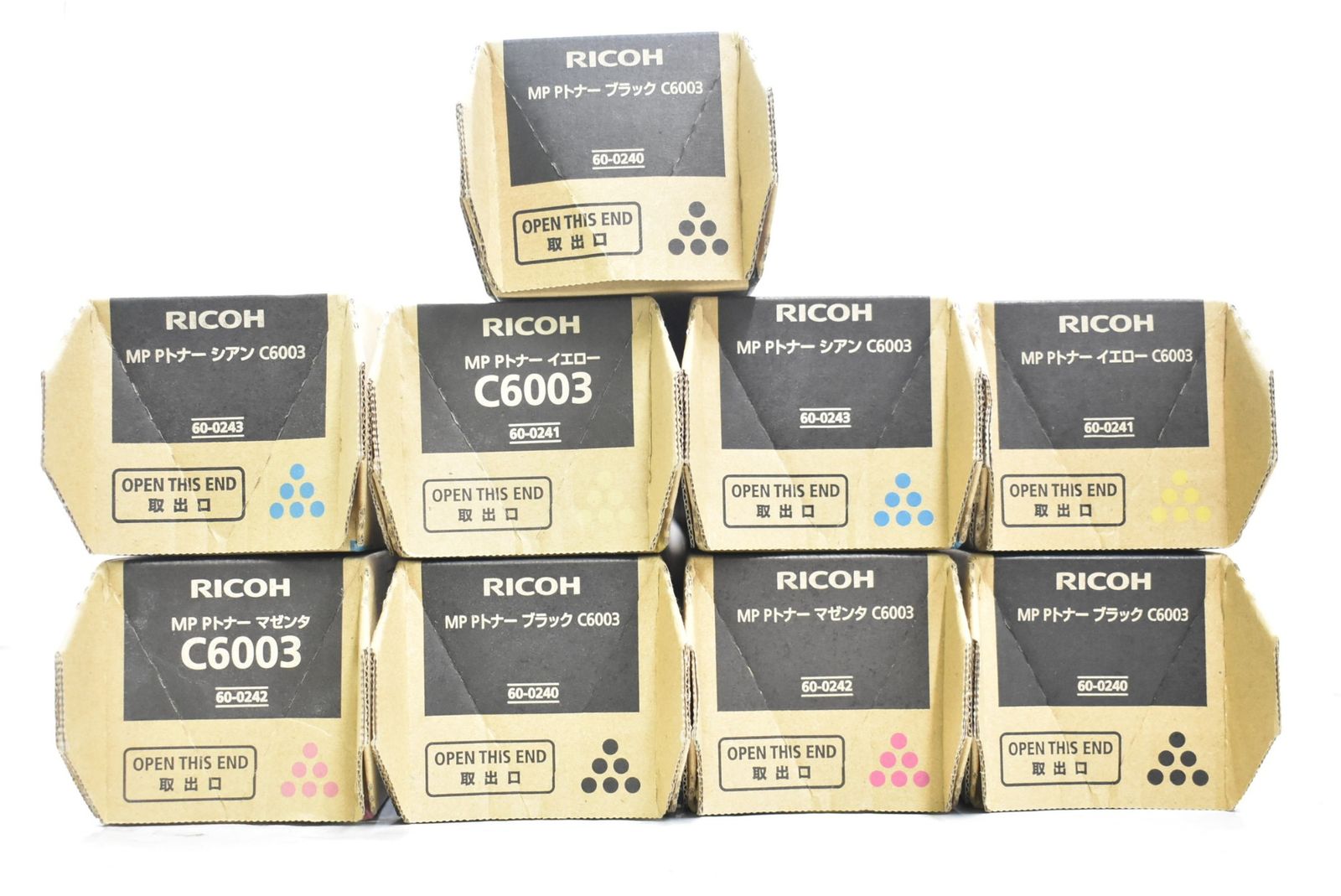 RICOH リコー 純正品 MP Pトナー C6003 イエロー3本 ブラック3本 MP C6003