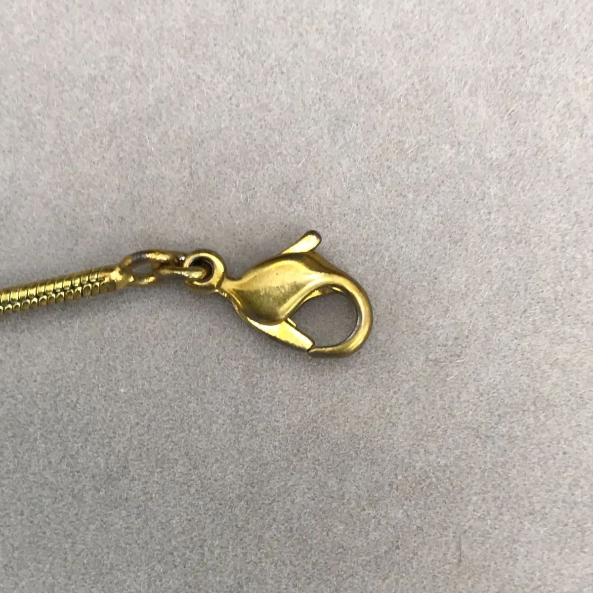 希少 Christian Dior ディオール ネックレス Dロゴモチーフ ゴールド系 