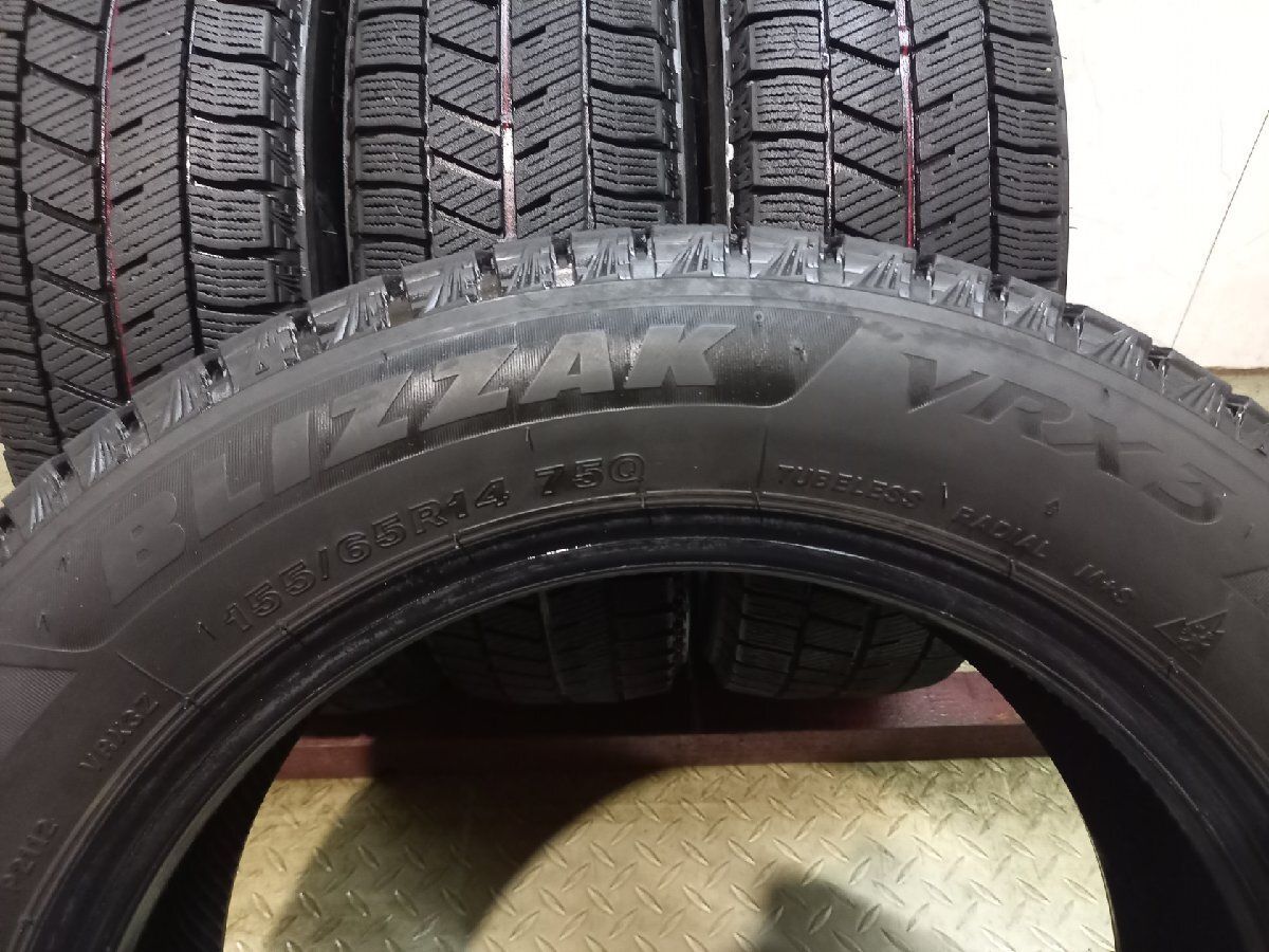 BS BRIDGESTONE BLIZZAK VRX3 155/65R14 14インチ スタッドレス 4本 23 