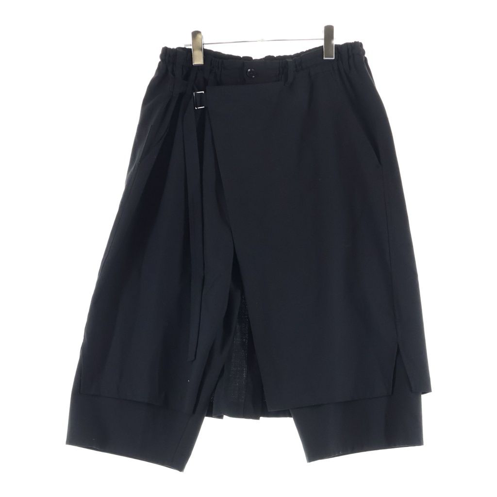 Ground Y (グラウンドワイ) WRAP PANTS マルチポケットデザイン ジップアップ クロップド ラップパンツ ブラック