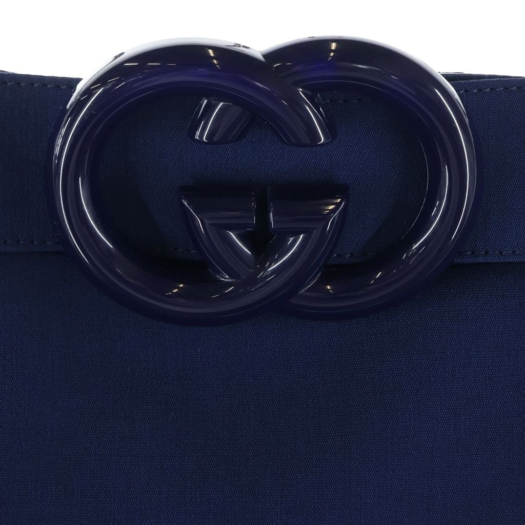 GUCCI (グッチ) GGベルトタイトスカート ブルー 38 - メルカリ