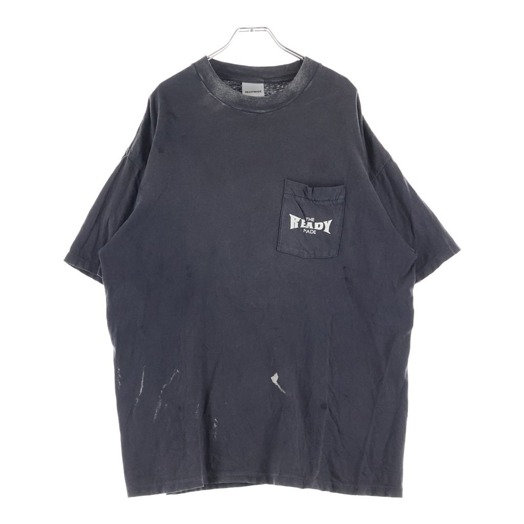 READY MADE (レディメイド) 24SS POCKET T-SHIRT フロントプリント ポケット半袖Tシャツ カットソー ブラック RE-CO-BK-00-00-278 13,852円