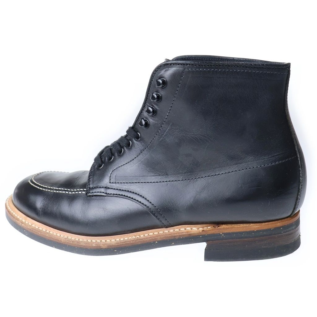 Alden (オールデン) Uチップ インディ ハイカットレザーブーツ ブラック 401