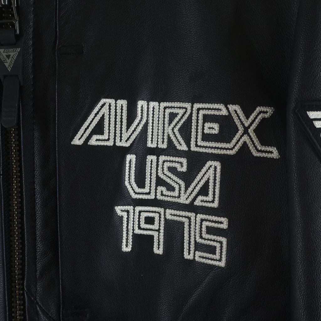 AVIREX (アヴィレックス) ラムレザー シングルライダース ジャケット