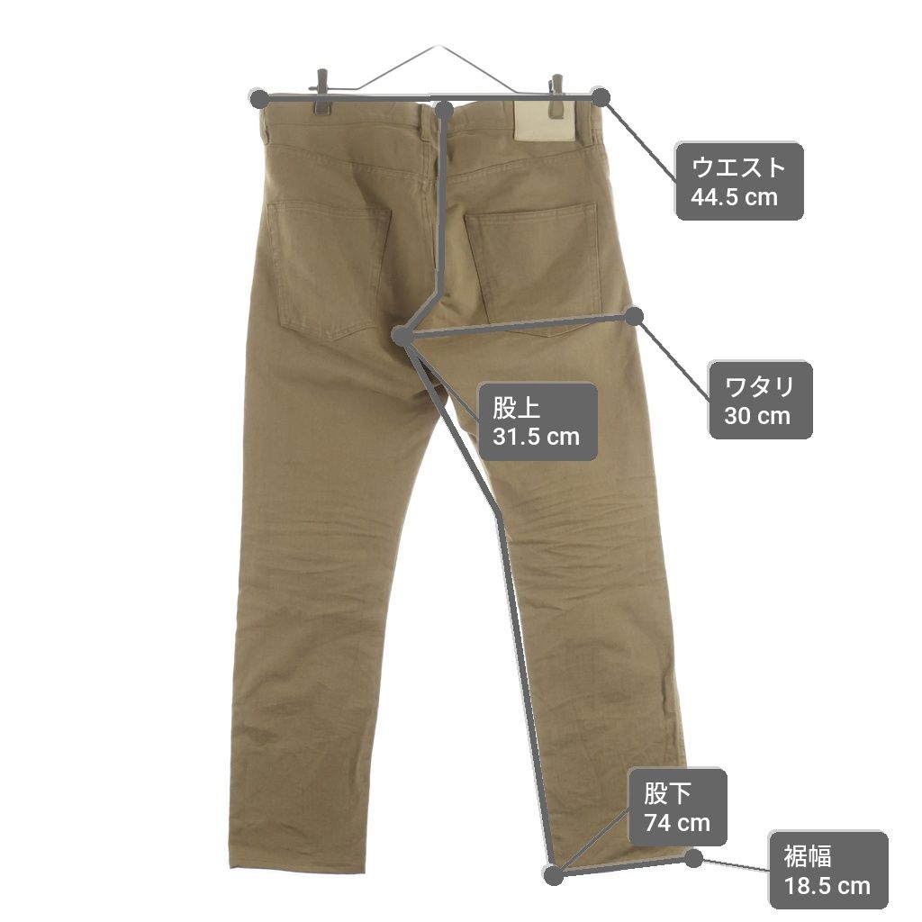 VISVIM (ヴィスヴィム) FLUXUS 12 CHINO コットン リネン チノパンツ