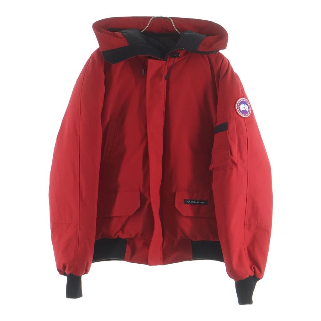 CANADA GOOSE (カナダグース) チリワック ボンバー フード付き ジップアップ ダウンジャケット レッド 2050M