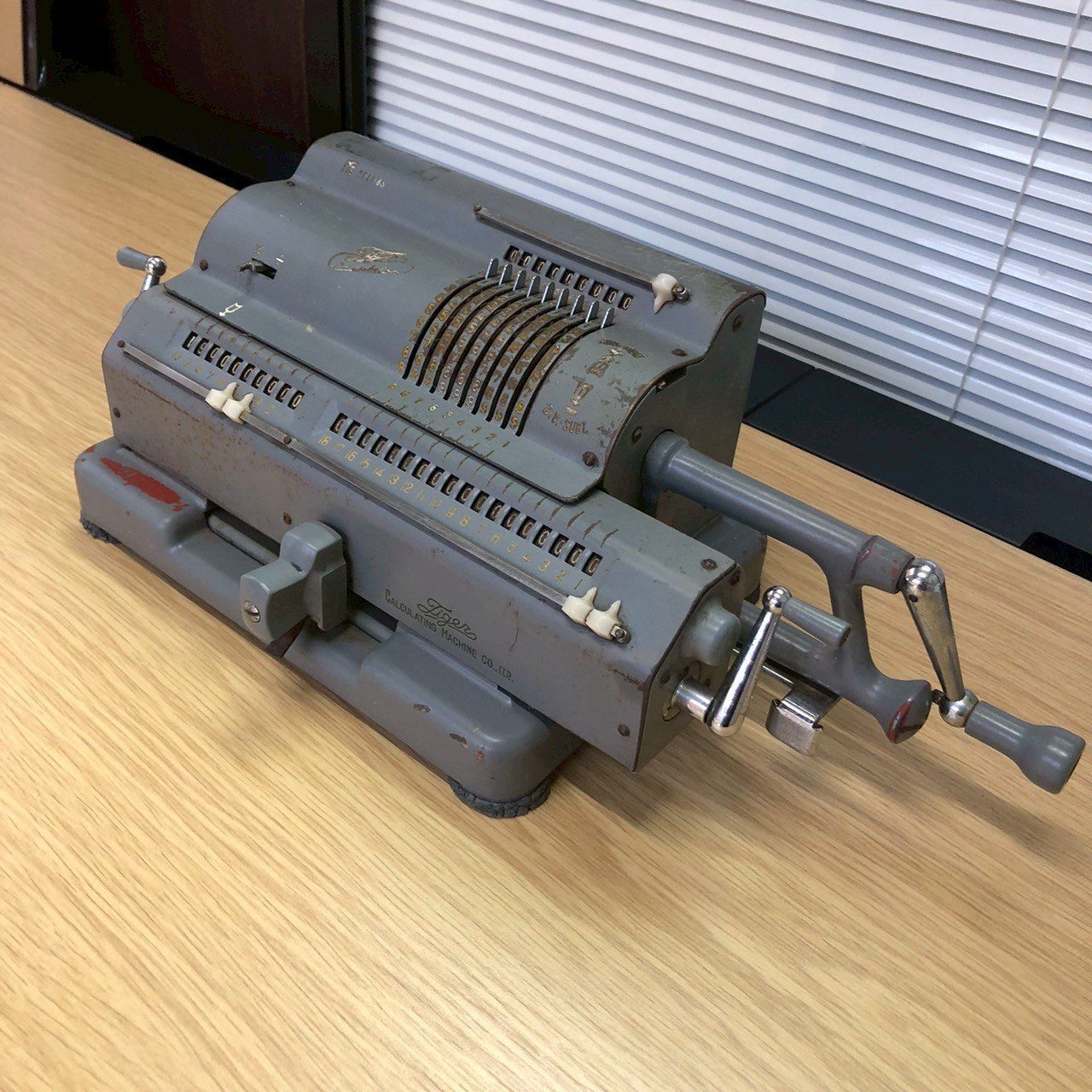 可動品 タイガー計算器 手回し計算機 稀少 アンティーク 昭和レトロ