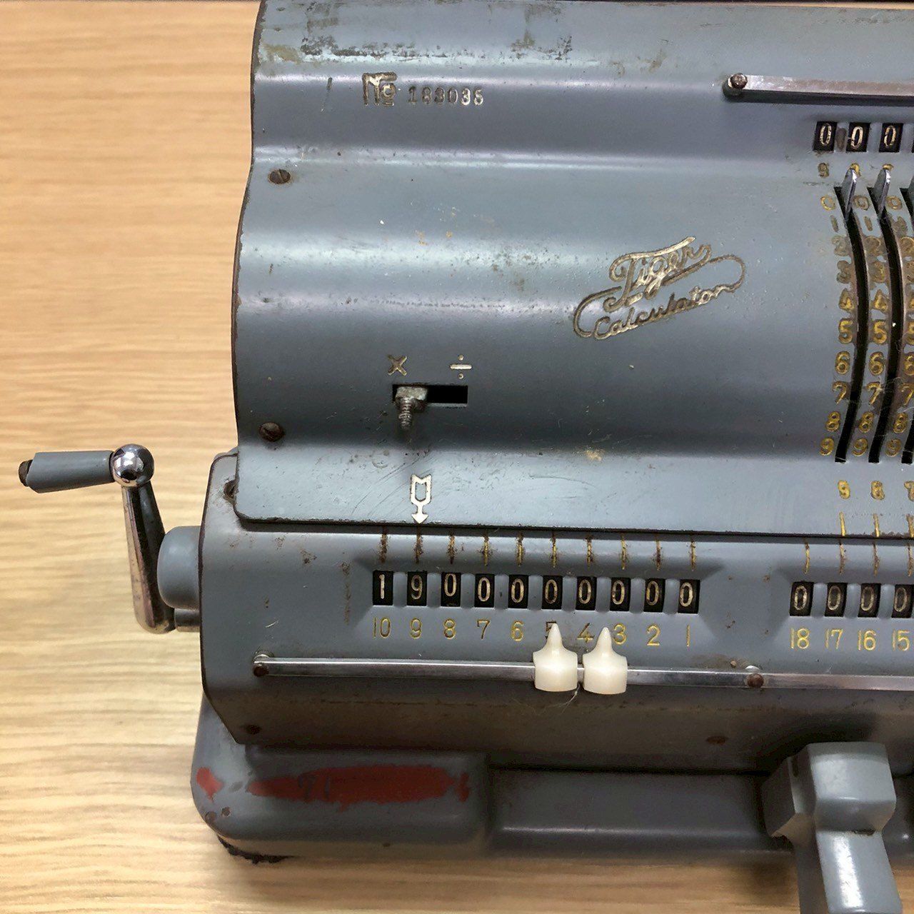 可動品 タイガー計算器 手回し計算機 稀少 アンティーク 昭和レトロ