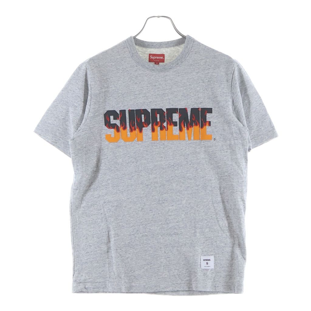 SUPREME (シュプリーム) Tシャツ フレイムSトップ グレー サイズS