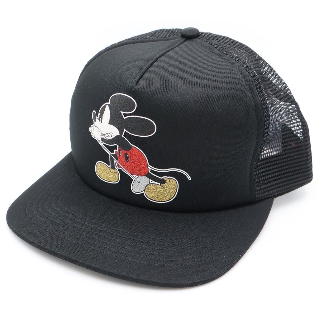 SUPREME (シュプリーム) 25AW ×NUMBER NINE Mickey Mouse Mesh Back 5-Panel Cap ナンバーナイン ミッキーマウス メッシュキャップ 帽子 ブラック