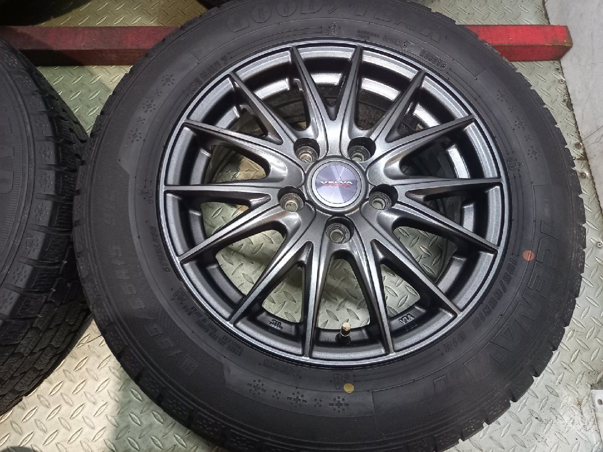 GOODYEAR ICENAVI7 195/65R15】スタッドレス【Weds VELVA SPORTZ 15