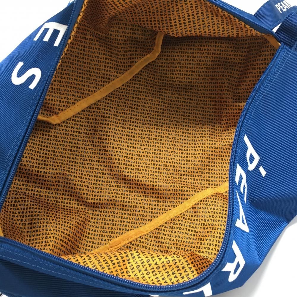 美品】パーリーゲイツ シューズケース ネイビー系×白 ロゴ刺しゅう
