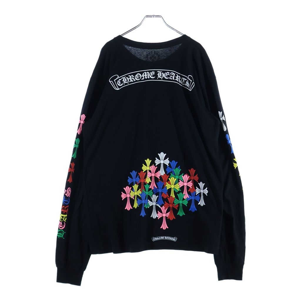 CHROME HEARTS (クロムハーツ) MULTI COLOR Cemetery L/S T-shirt セメタリークロス ロングスリーブカットソー マルチカラー