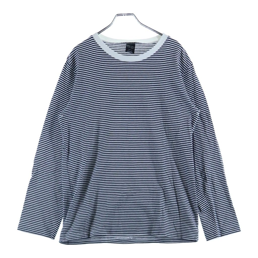 NUMBER (N)INE (ナンバーナイン) 宮下期 ボーダー ロングスリーブ クルーネック 長袖Tシャツ カットソー ブラック/ホワイト