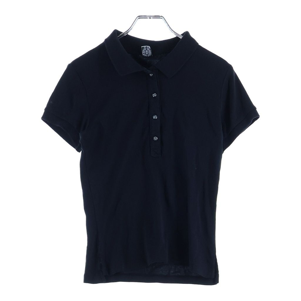 CHROME HEARTS (クロムハーツ) CH POLO クロスボールボタン ポロシャツ カットソー キッズ ブラック