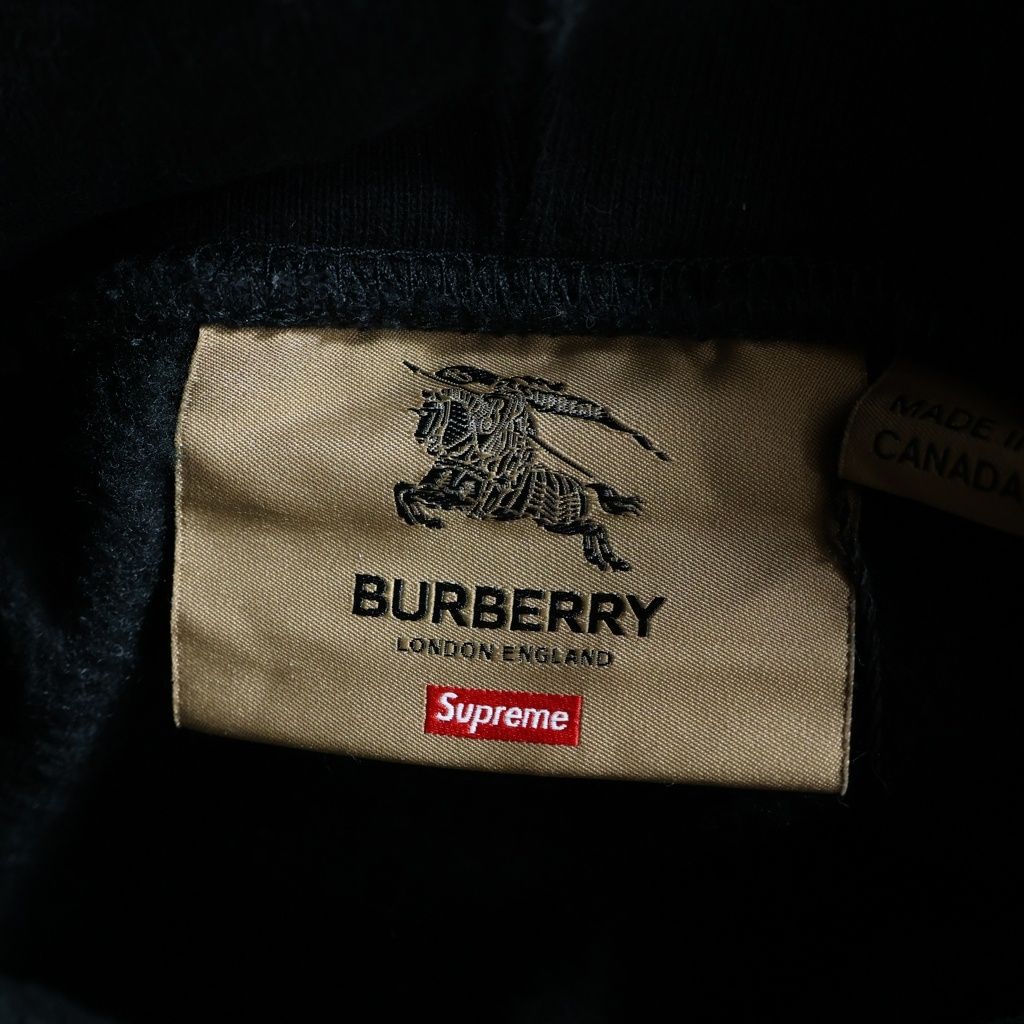 supreme BURBERRY ノバチェック ボックスロゴ Tシャツ 黒 L 【公式通販】